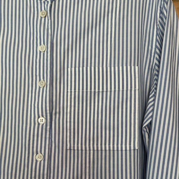 Tory Burch Stripe Tunic Shirt – Blue Dusk/White – Size M – NWOT - Picture 6 of 11